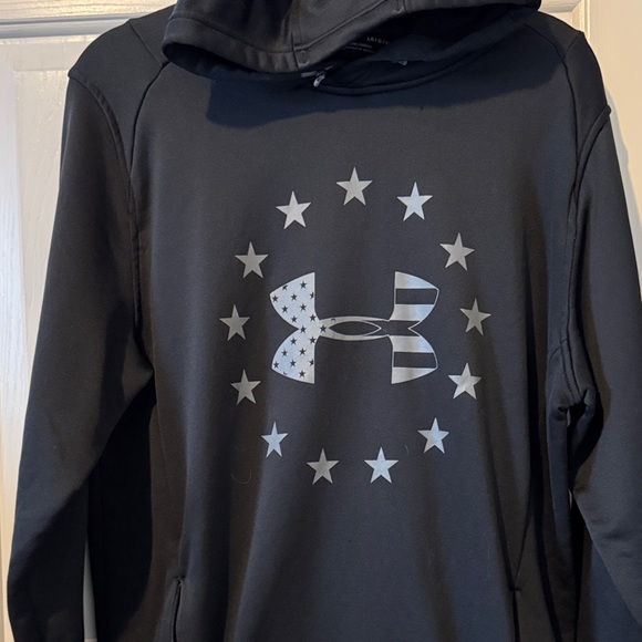 Under Armour Black Hoodie with Star Pattern Large - Picture 8 of 13